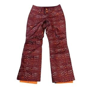 Under Armour‎ Snow Ski Pants Womens Purple Orange Geometric Insulated Winter M